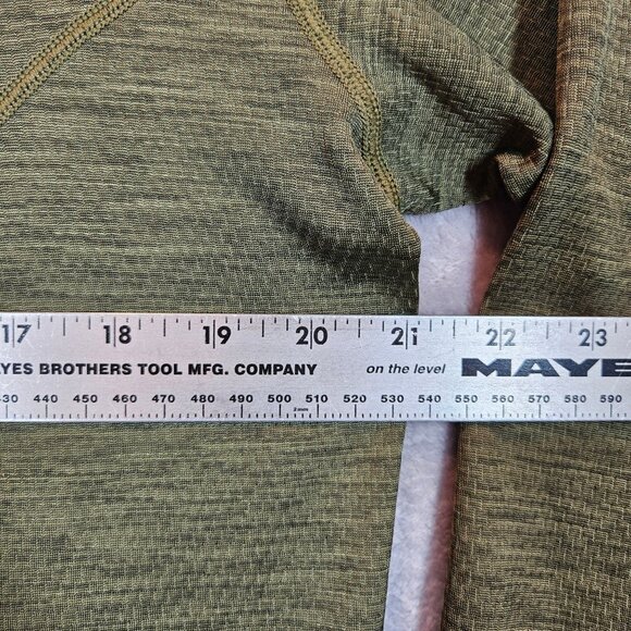 REI Womens Olive Green Quarter Zip Athletic Pullover Long Sleeve Made In USA - Picture 7 of 10